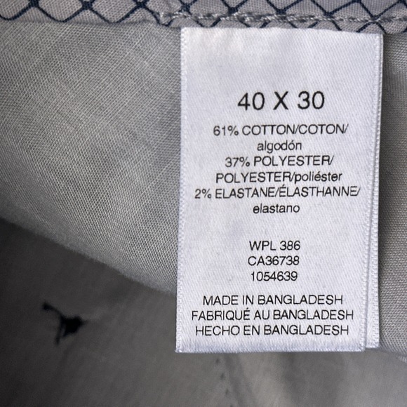 NEW Haggar Iron Free Premium Khaki Mens 40x30 Navy Blue Straight Fit Flat Front - Picture 7 of 9